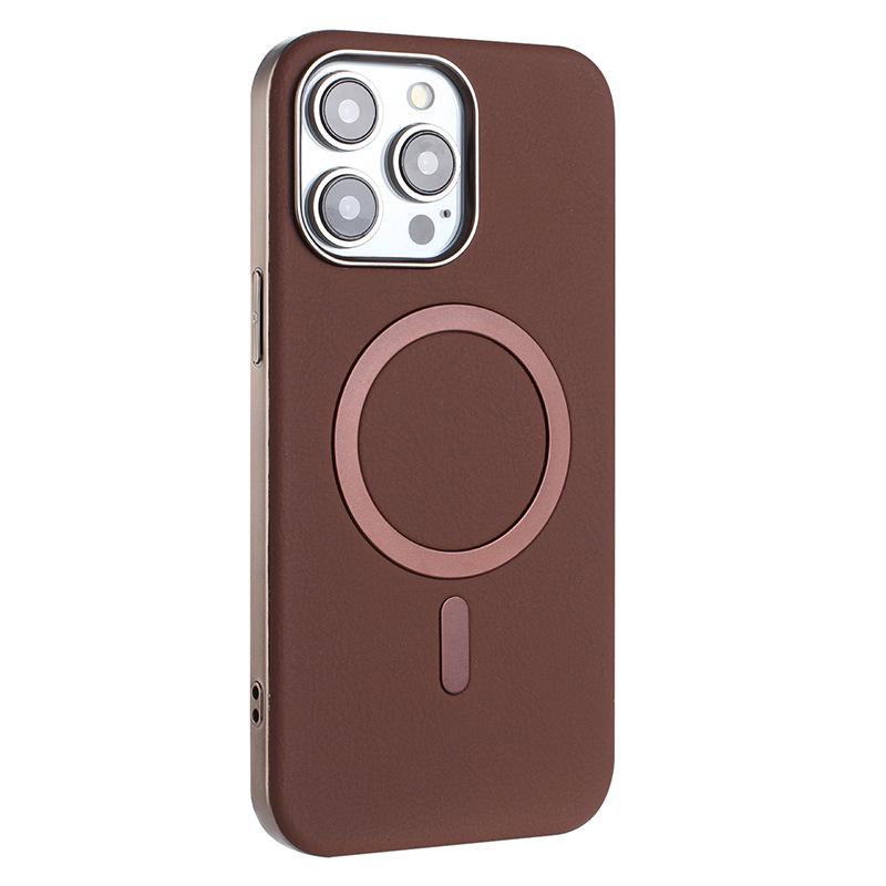 Applicable to Samsung A56A06A36 mobile phone case A26A25Magsafe magnetic case charging magnetism can be wirelessly charged leather