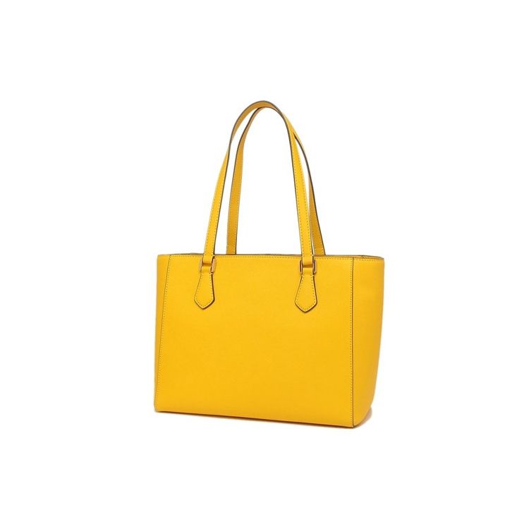 Tory Burch Robinson Commuter Large Capacity Leather Tote Bag Women Tote Bags Lemon-Yellow 54146-787