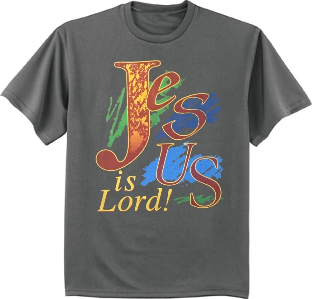 

Christian T shirt Mens Graphic Tee Jesus is Lord Clothing Apparel M