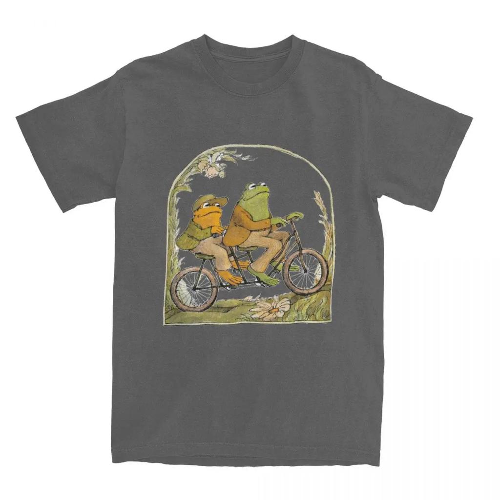 Kikker En Pad T-shirt Strandhuisje Core Vintage T-shirts Puur Katoen Trendy T-shirt Voor Mannen Korte Mouwen Casual T-shirts