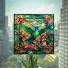 Reusable Electrostatic Sticker Double-Sided Design Warning Sticker Hummingbird Window Decals  Home