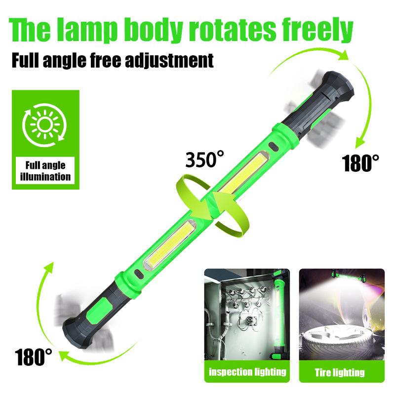 Work Light Bright LED Work Lights Rechargeable Magnetic Underhood Work Light with Hooks Cordless Battery Powered Flashlight