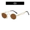 Steampunk Vintage Metal Round Sunglasses Women For Men Luxury Brand Designer Punk Shades Popular Hip Hop Small Frame Sun Glasses