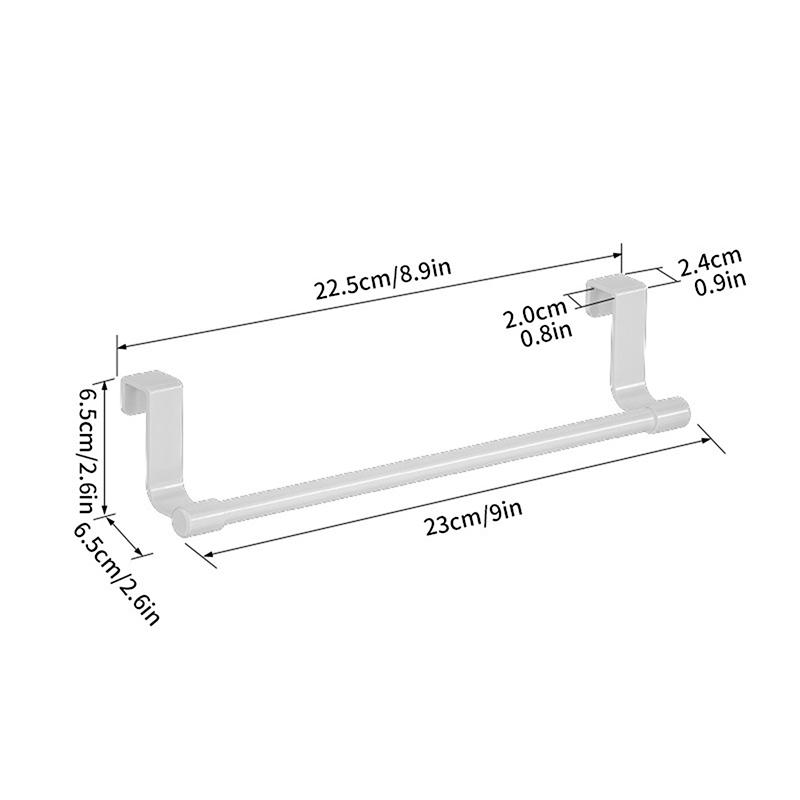 1Pcs Wall-Mounted Kitchen Cabinet Towel Rack - Space-Saving Dishcloth Holder For Home And Bathroom No Drilling Require