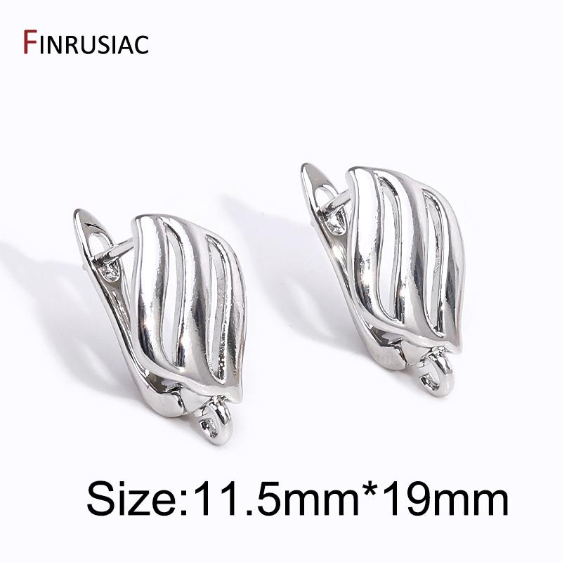 18K Gold Plated Brass Fastener Earrings Hooks Clasps,Earring fixtures,Shvenzy Earwire For DIY Handmade Earrings Making Findings