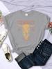 Summer Womans TShirts Vintage Simple Cowboy Printing Tops Breathable Soft ONeck Short Sleeve Casual Cartoons Female Clothes