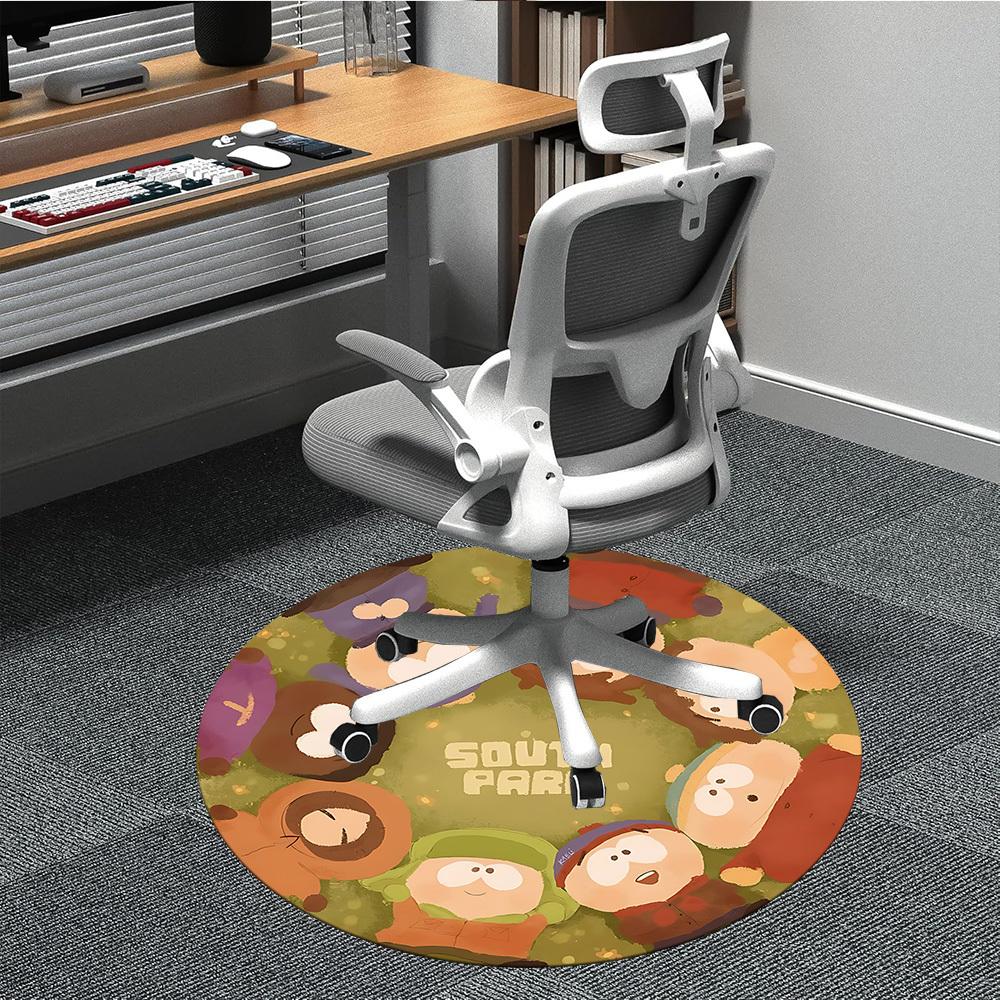 

1pcSouth Park Characters Office Round Area Rug, Indoor Mat Suitable For Office, Under Office Chairs Bedroom Living Room Home Decor, Room Deco155 80cm by 80cm