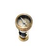 1 Min Handmade Brass Hourglass Sand Timer with Compass and Leather Box, Birthday Gift for Him Her Groomsmen Wedding Gift, Christmas Decor