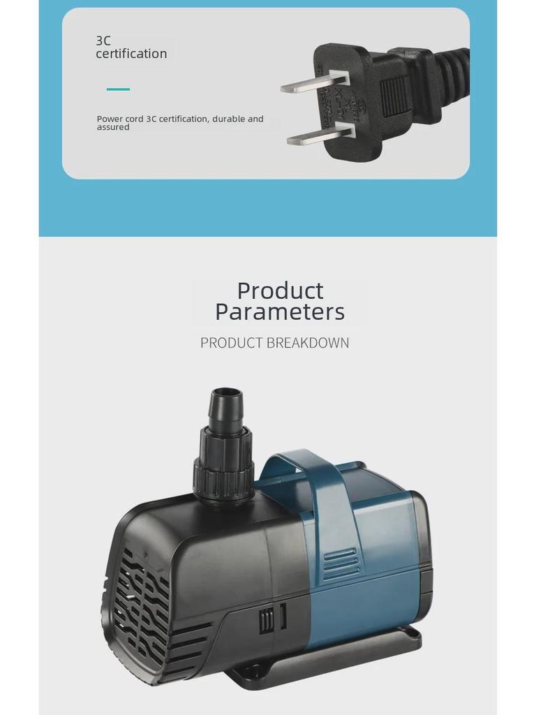 Jingye Multifunction Silent Submersible Water Pump for Fish Tanks - Efficient Circulation and Waste Suction