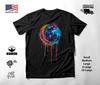 Colorful Moon Neon Graphic T-Shirt Black Unisex S-2XL