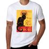 Le Chat Noir Vintage Poster Klassisches T-Shirt Übergröße Trainings-Kurzarmtop