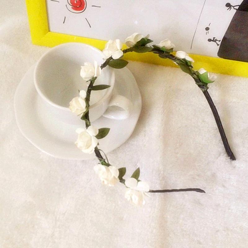 Hot sale ladies rose flower hair bands colorful wedding headwear
