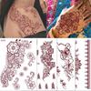 Red Mehndi Stickers Henna Tattoo Stickers Water Transfer Decals Red Henna Tattoo Decals  Girls