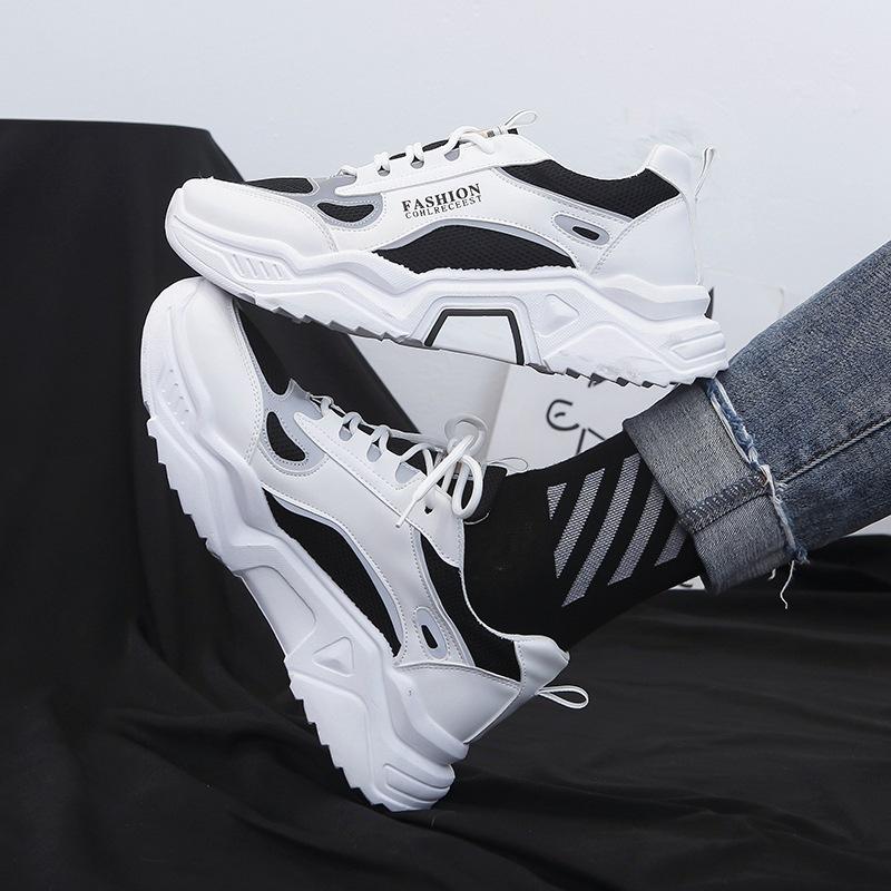 2024 New Hot Fashion Men's Sports Casual Shoes Lace Up White Shoes Comfortable Breathable Student Trend Board Shoes Men21