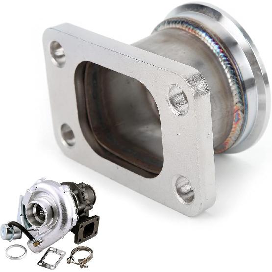 Stainless Steel T3 to 2.5in V Band Turbo Flange Adapter, 4 Bolt Conversion for Car Applications