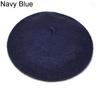 Classic Solid Color Winter French Style Beret Artist Hat Casual Women Cap Gift