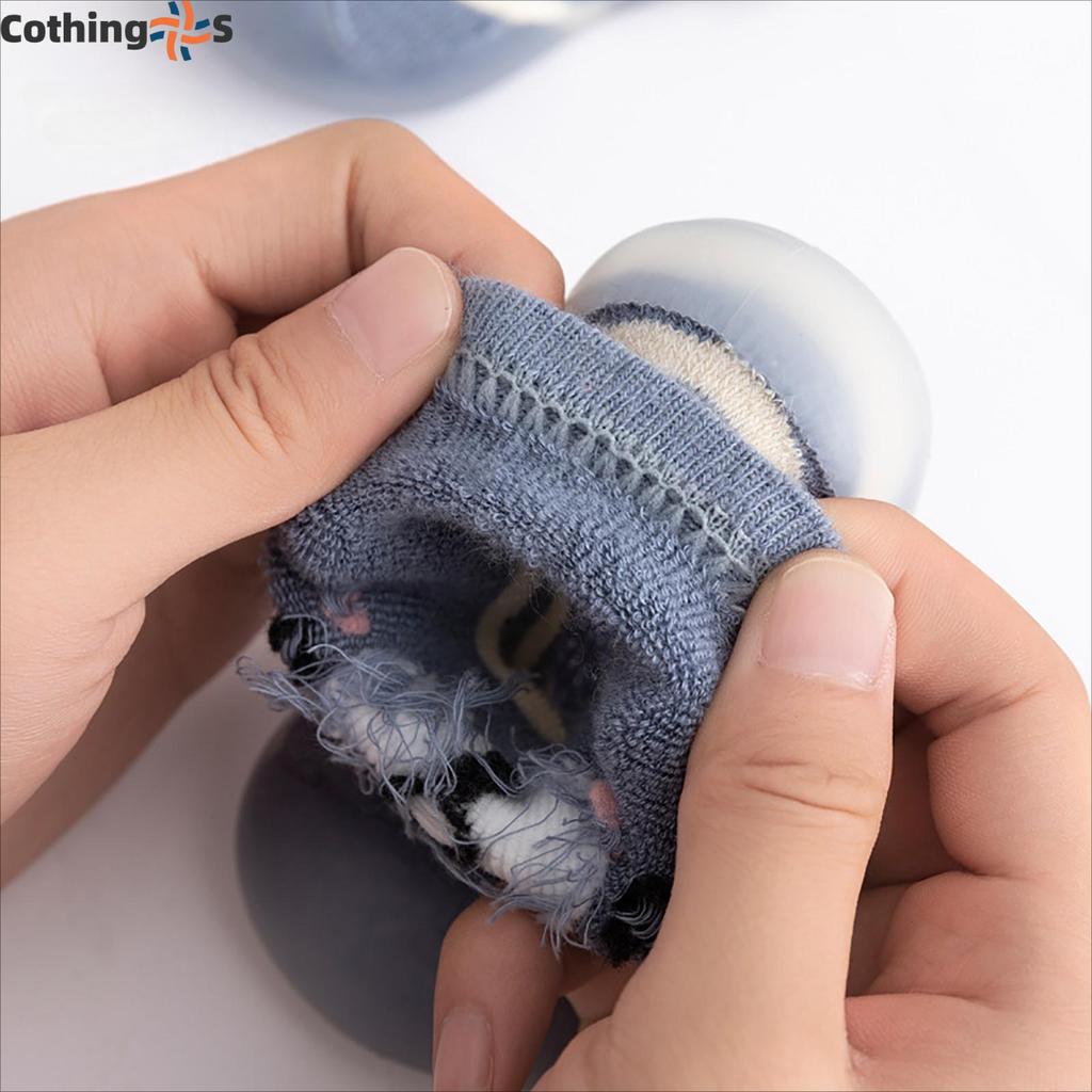 Autumn Winter Thick Warm Baby Anti Slip Floor Socks High Top Shoes Soft Sole
