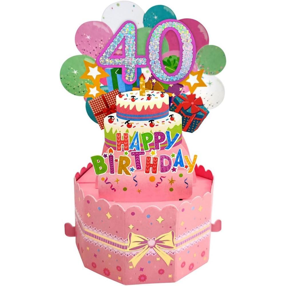 Přání k narozeninám s obálkou 3D dárková krabička Karta s přáním k narozeninám Dárek na párty