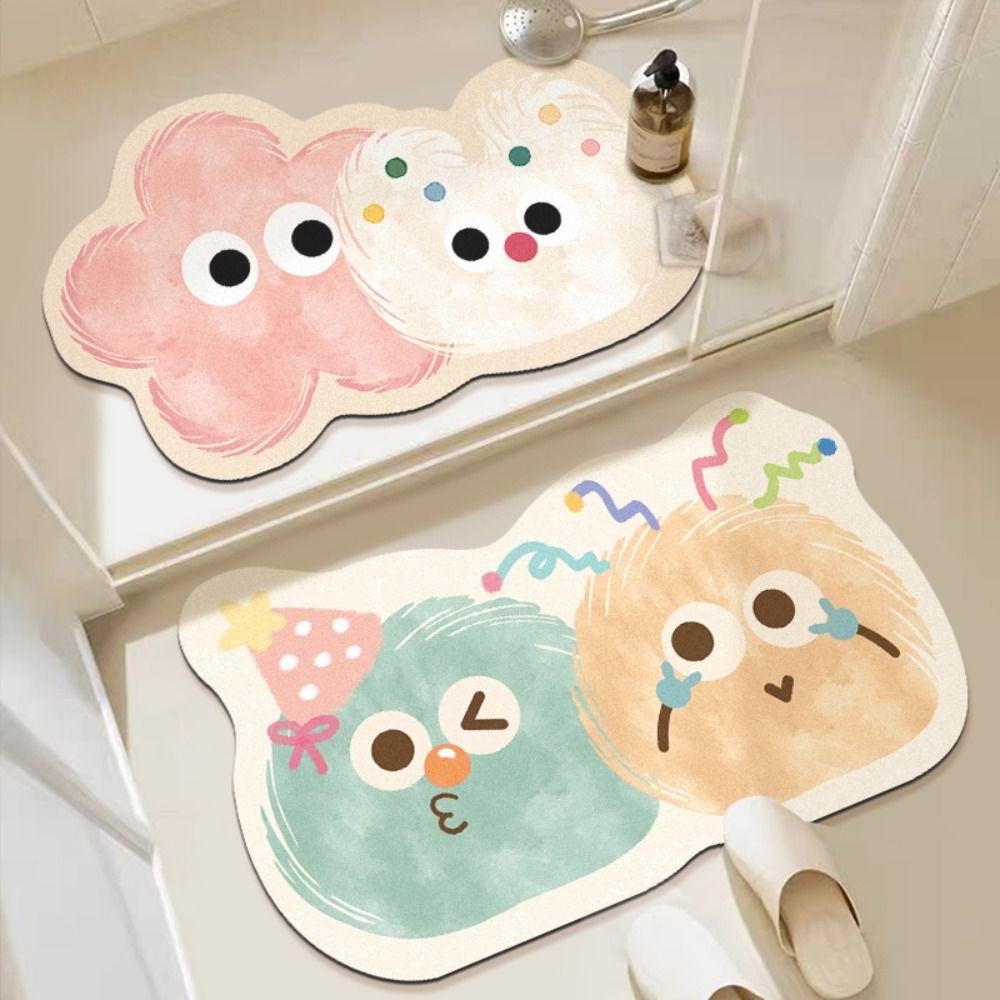 

Comfortable Cartoon Bathroom Mat Multi-purpose Toilet Door Rugs Bedroom Style 7