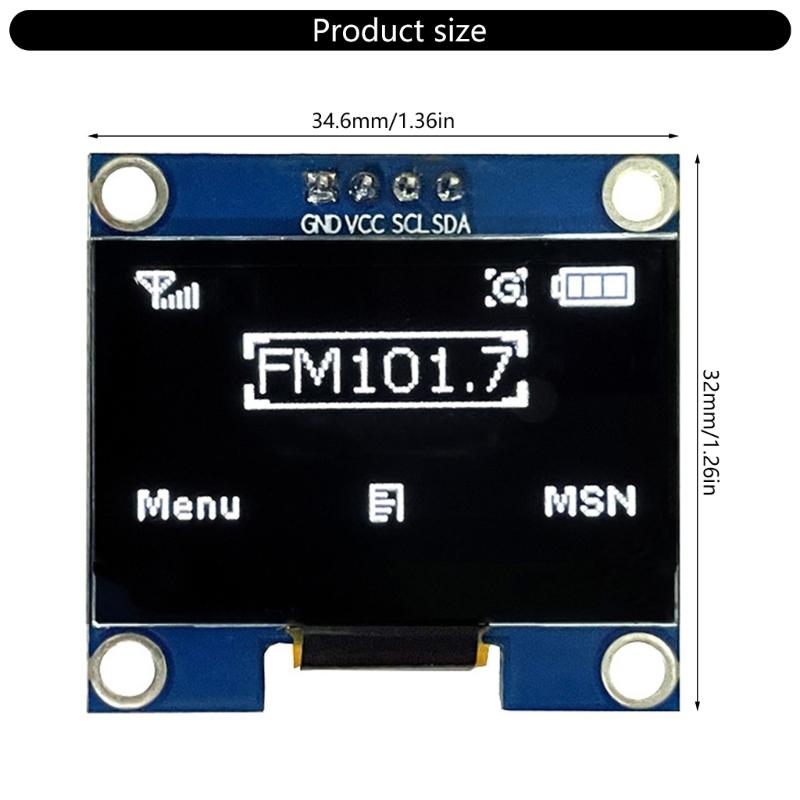 1.3inch Screen LCD Module With 4Pin GND Interfaces SPI I2C Communication For Electronics Projects