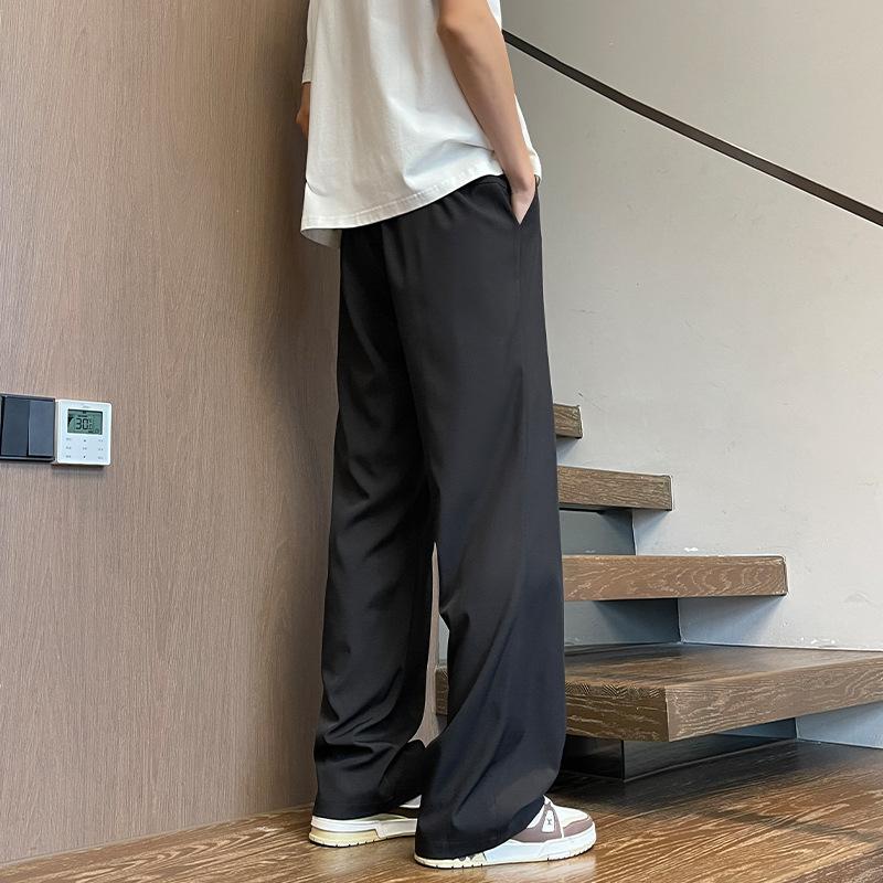 Spring new American trendy brand loose and micro-pull small trousers straight casual trousers M-XL one piece is available.