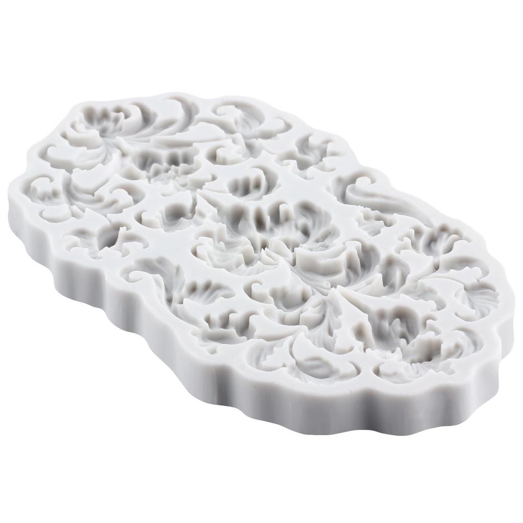 Forma silikonowa w stylu barokowym, zwijasy, koronka, formy do fondantu, narzędzia do dekorowania ciast, topper na babeczki, cukierki, rzemiosło cukiernicze, masa cukrowa, glina polimerowa