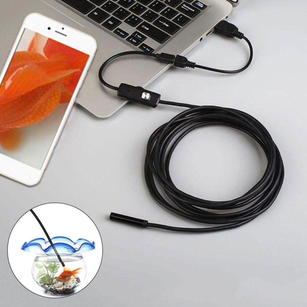 6 LEDs 5.5MM USB Endoscope Camera IP67 Waterproof Snake Inspection Borescope Video Tube Pipe