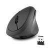 Perixx PERIMICE-719R Kabellose 2,4G Wiederaufladbare Ergonomische Maus - Kabelgebundenes & Kabelloses Laden Kompatibel - Schwarz