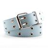 European & American Hip-Hop Punk Style Leather Eyelet Belt with Chain Decoration