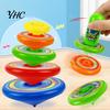 Stapelkreisel Spielzeug 1 Stück/1 Set Drehend mit Werfer Taschenformat Mehrschichtig Rotierender Kreisel Fliegendes Fidget Interaktiv Klassisches Spielzeug Jungen Mädchen Party
