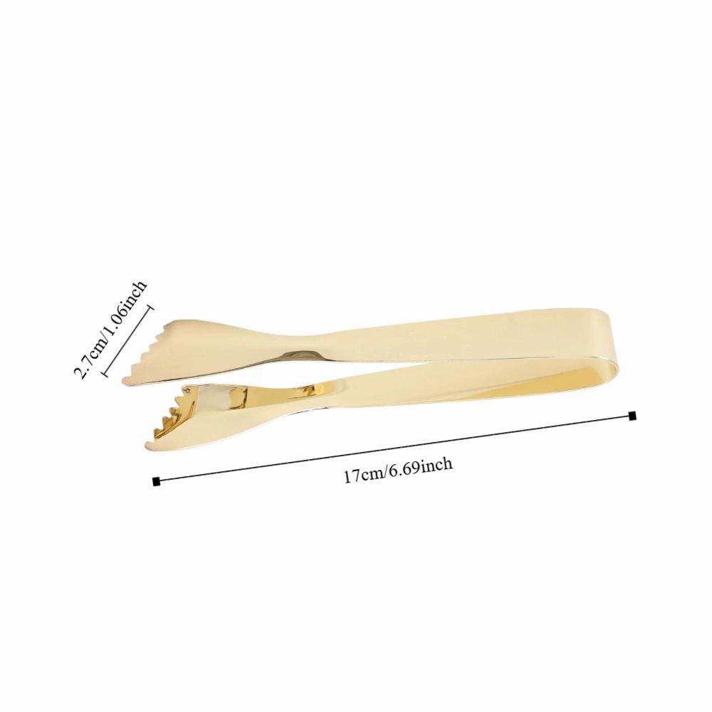 Thicken Ice Tongs Gold Food Tweezers Kitchen Tongs Serving Tongs  Coffee Bar