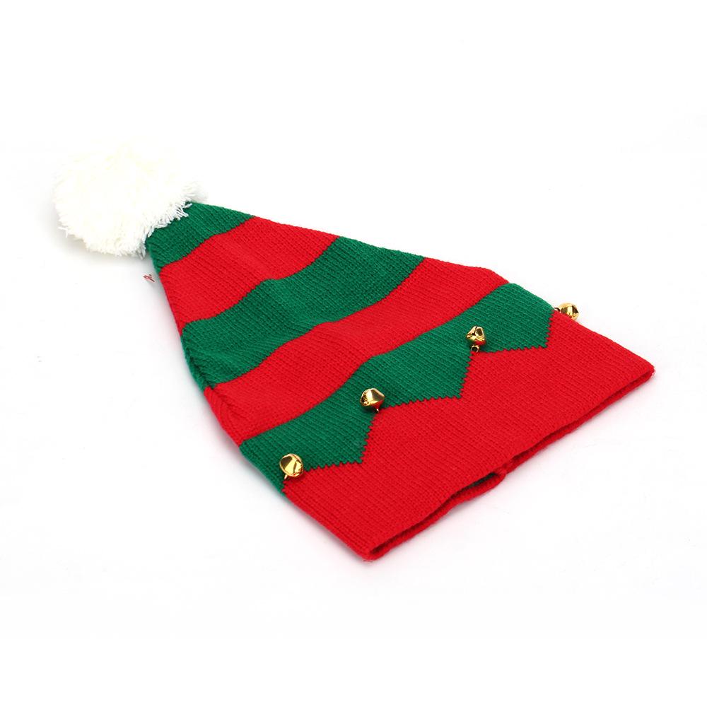 

Різдвяна шапка з помпоном та дзвіночками для чоловіків та жінок - Колорблок Зимовий стиль One Size