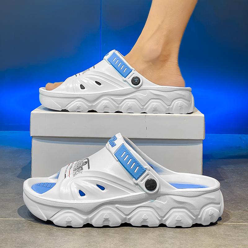 Nové pánské sandály velká velikost silná podrážka lehké pantofle pánské módní ležérní sportovní sandály prodyšné plážové boty pánské