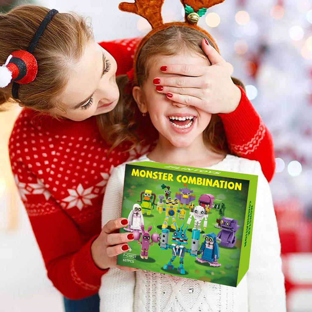 Set di Costruzioni con 12 Figure di Mostri Cantanti Wubbox Action Figure Giocattolo Regali per Bambini