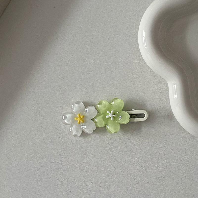 Summer Fresh Flower Hairpin Sweet Girls Sakura Side Clips Bangs Hair Clips For Women Headwear Hair Accessories
