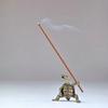 Warrior Turtle Incense Holder | Medieval Battle Scene Metal Censer | Home Decor Unique Craft Gift for Office Meditation