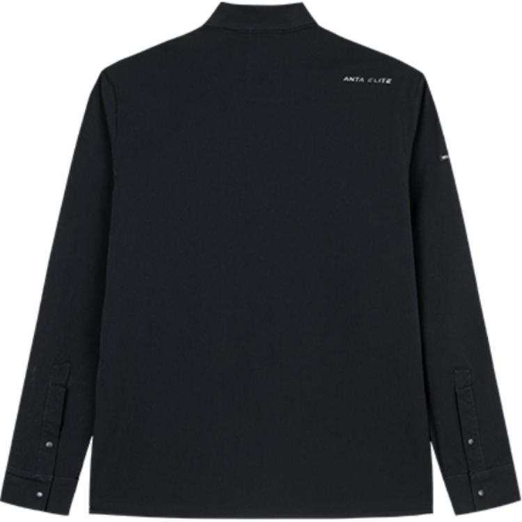 Anta Comfortable Warm Breathable Solid Color Jacket Men Jackets Black 952437605-4