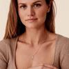 18K Gold Vacuum-Plated Double-Layer Stainless Steel Choker with Zircon Cross for Women