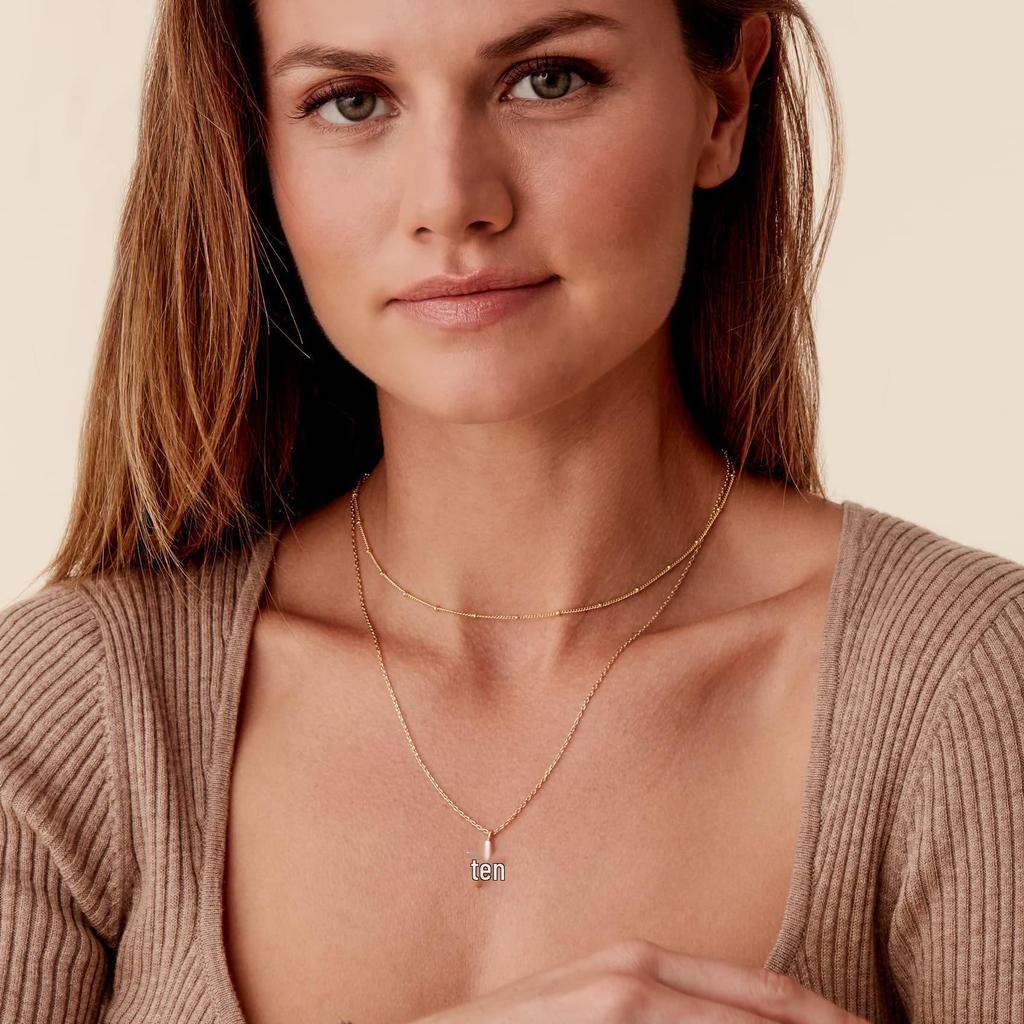 18K Gold Vacuum-Plated Double-Layer Stainless Steel Choker with Zircon Cross for Women