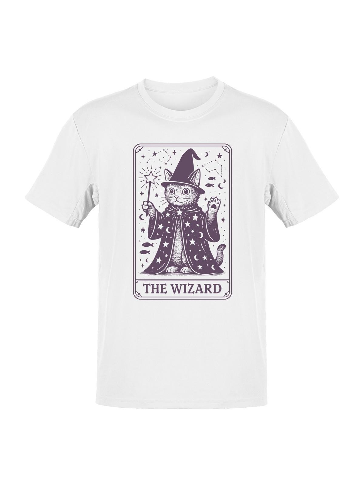Enchanted Cat Wizard Art Men s T-shirt S разноцветный