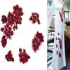 5 Stück/Set Rote Blume Bestickte Nähflicken Für Kleidung Kleid DIY Dekoration Reparatur Applikation