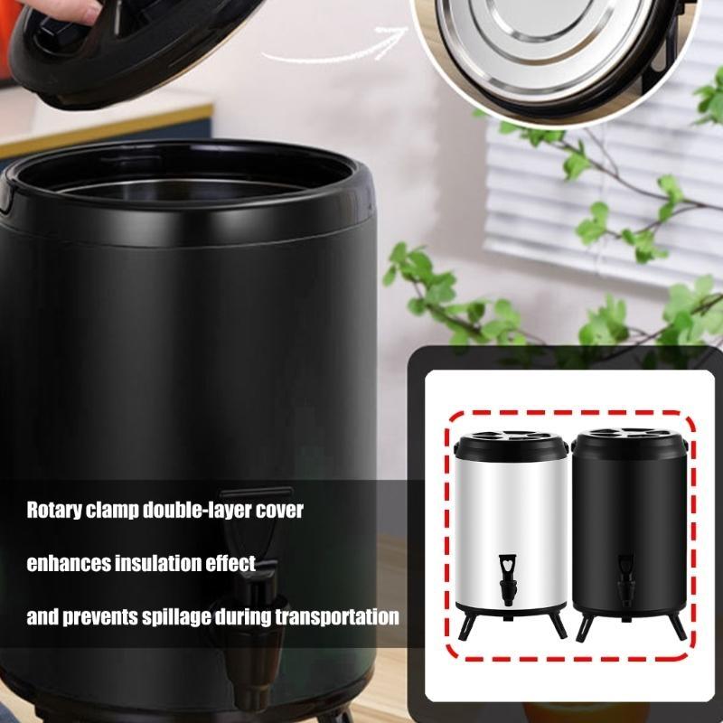 Doppelschichtiger Getränkespender Kommerzielle Qualität Aufbewahrungsbehälter für Bubble Teas