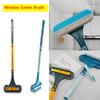 2 In 1 Window Mesh Screen Brush Window Cleaner Magic Broom Wiper Telescopic Long Handle Window Mop Squeegee Wiper Cleaning Tool