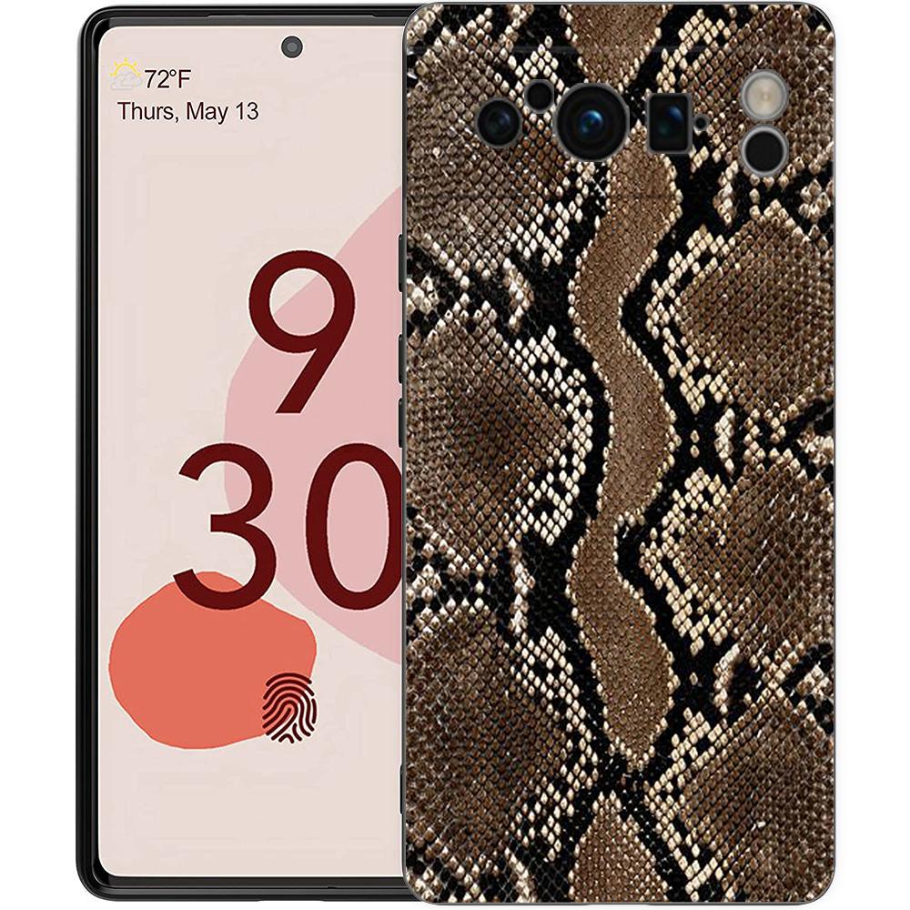 

Довольно роскошный чехол для телефона из змеиной кожи для Google Pixel 8 7 6 Pro 6A 7A 5G мягкий силиконовый противоударный черный чехол из ТПУ Pixel 6A