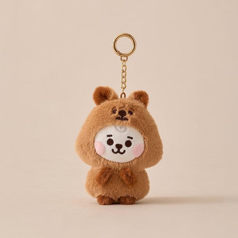 Bt21 Anime Bábätko Zvieratko Séria Plyšová Bábika Rj Cooky Plyšová Kľúčenka Roztomilá Kreslená Shooky Koya Dekorácia Prívesok na Tašku Darček