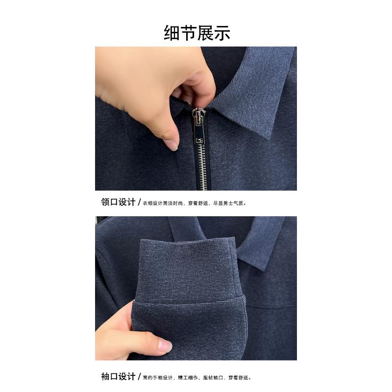 Solid Color Zipper Pocket Long-sleeved Lapel Jacket Knitted Cardigan Jacket Top