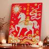 Faux Pearl Painting Kit Horse Pattern DIY 3D Beaded Art Craft with Glossy Faux