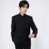 Men's Slim Fit Zhongshan Suit Set - Chinese Style Tuxedo with Stand-Up Collar, Four Seasons Wear