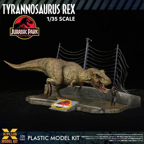 X-Plus Jurassic Park Tyrannosaurus Rex 1/35 Scale Unpainted Plastic Model Kit