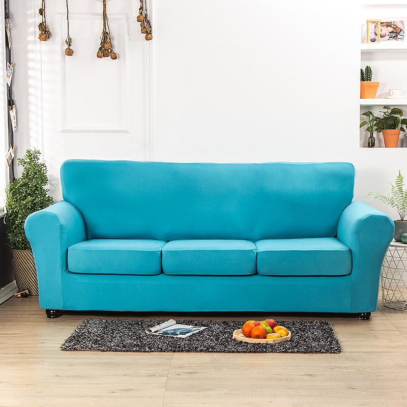 Solid Color Elastic Sofa Cover American Combination Sofa Cushion Cover Single and Double Three-person Universal All-inclusive Sofa Cover